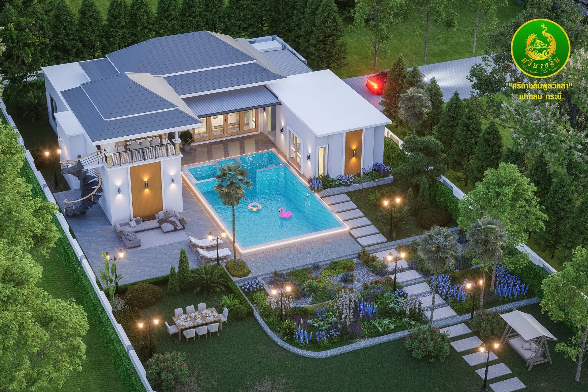 ภาพมุมสูงแบบบ้าน Type B - Realestate Krabi